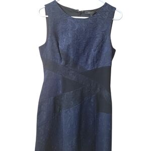 Sophisticated Navy Sleeveless Midi Dress